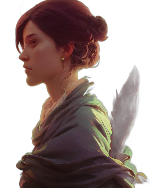 dragon, staff, face, weapon, fantasy art, concept art, photorealistic, oil painting transparent PNG cut-out