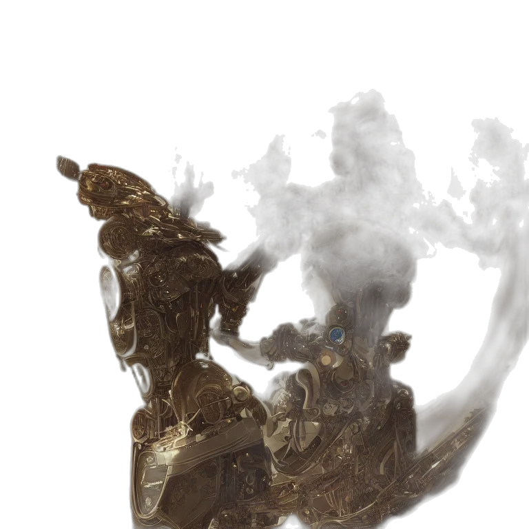 dragon, robot, weapon, sword transparent PNG cut-out