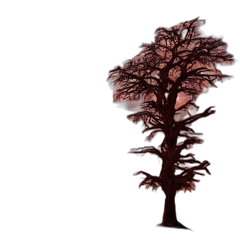 tree, crown, hair, animal, 3d render, concept art, photorealistic, fantasy art transparent PNG cut-out