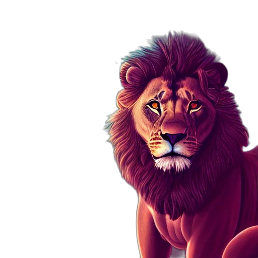 animal, crown, concept art, watercolor transparent PNG cut-out