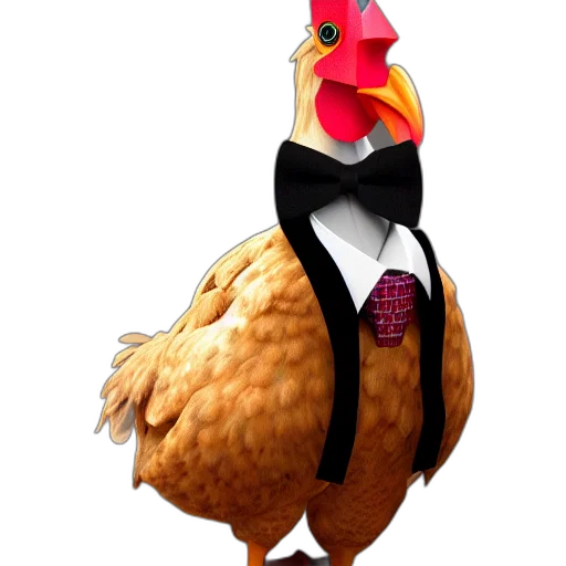 animal, jacket, hat, crown, 3d render, concept art, photorealistic, pixel art transparent PNG cut-out