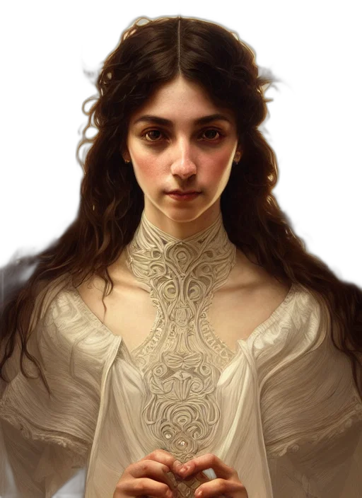 face, dress, crown, jewelry, fantasy art, photorealistic, oil painting, concept art transparent PNG cut-out