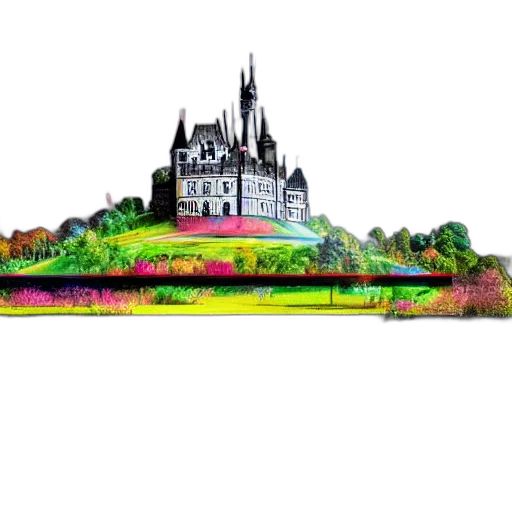 building, crown, photorealistic, watercolor transparent PNG cut-out