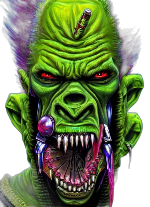 face, staff, creature, concept art transparent PNG cut-out