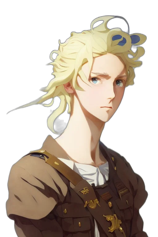 crown, staff, face, hair transparent PNG cut-out
