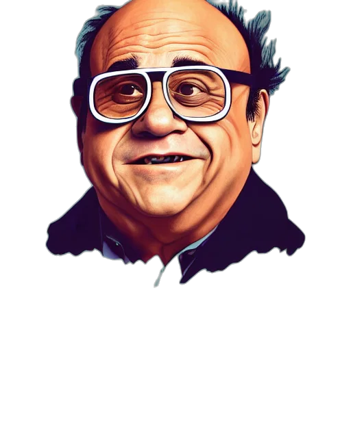 face, cartoon, comic book art, photorealistic, pixel art, painting, portrait, danny transparent PNG cut-out