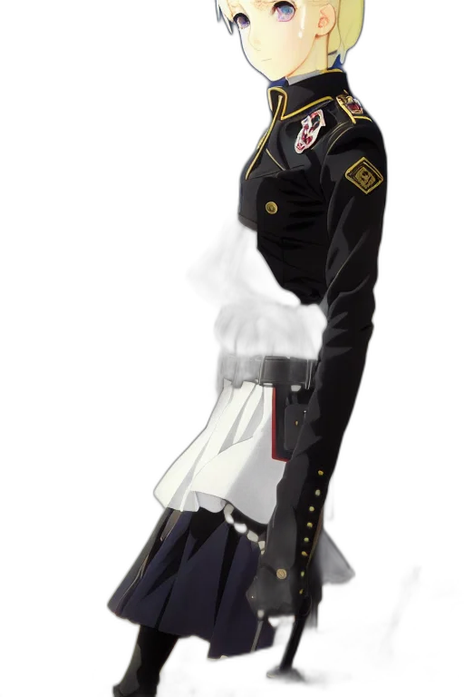 jacket, staff, dress, weapon transparent PNG cut-out