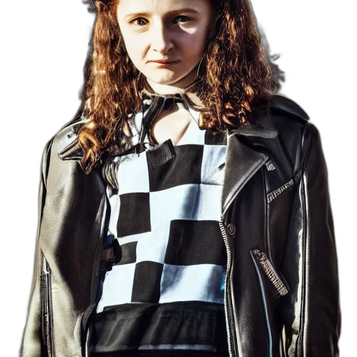 jacket, dress, face, hair transparent PNG cut-out
