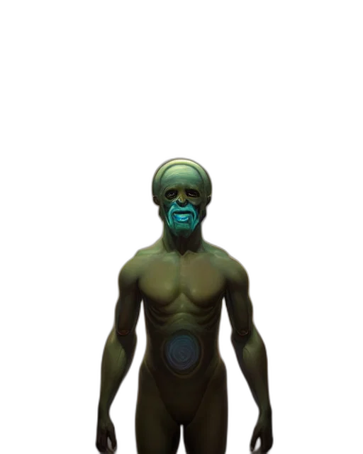 creature, mask, robot, staff transparent PNG cut-out