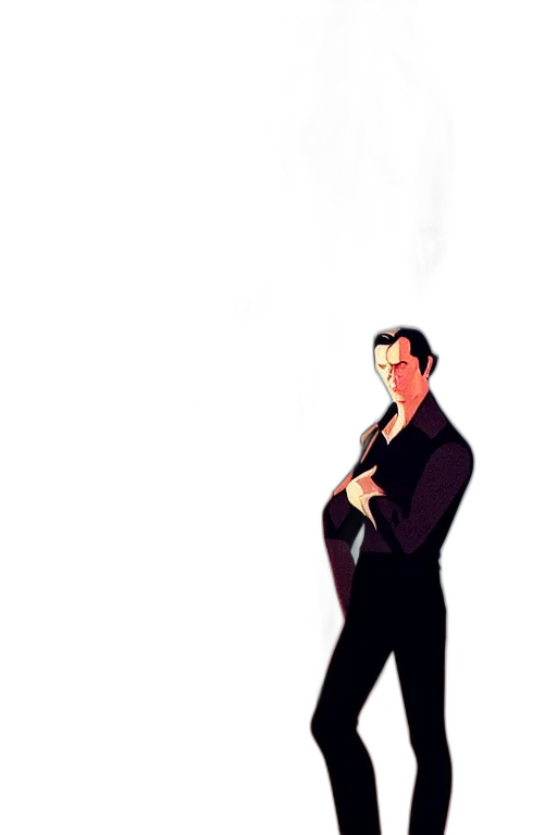 jacket, staff, robot, cartoon transparent PNG cut-out