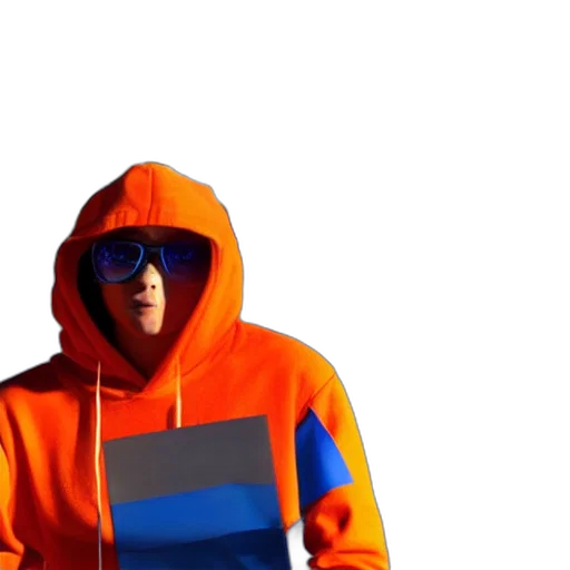jacket, robot, face, 3d render transparent PNG cut-out