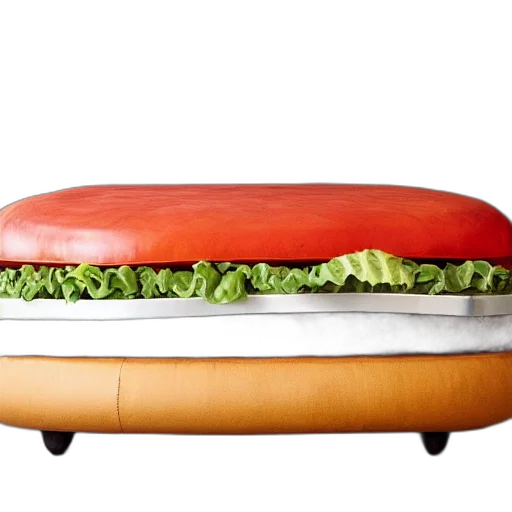 food, furniture, 3d render, couch transparent PNG cut-out