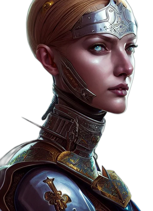 robot, face, crown, jewelry, fantasy art, concept art, photorealistic, comic book art transparent PNG cut-out