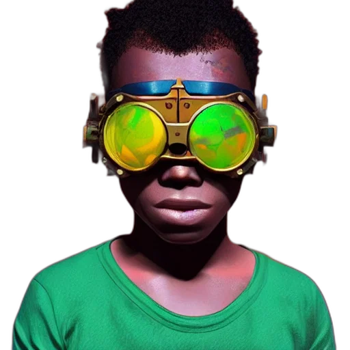 mask, face, robot, 3d render, photorealistic, concept art, green, colourful transparent PNG cut-out