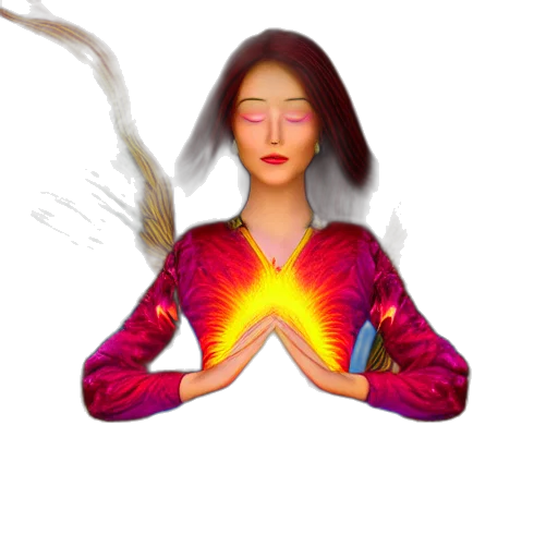 fantasy art, pixel art, 3d render, concept art, fire, beautiful, orchid, phoenix transparent PNG cut-out