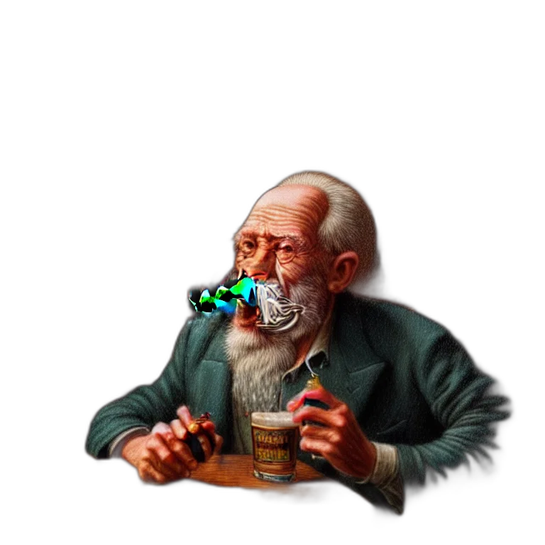 bottle, face, robot, food, pixel art, concept art, fantasy art, photorealistic transparent PNG cut-out