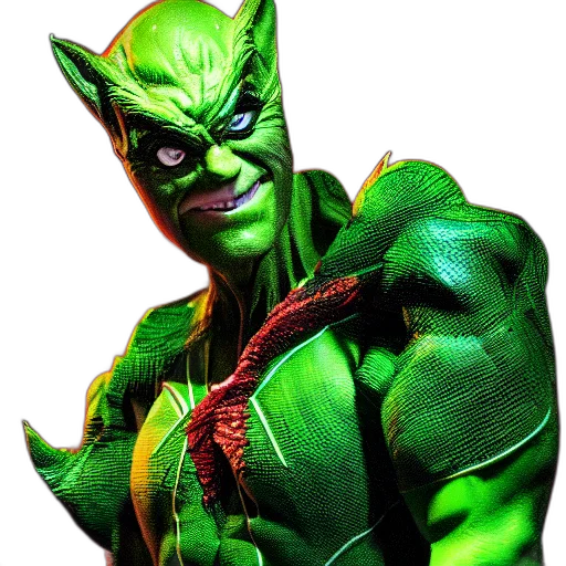 mask, staff, comic book art, concept art, 3d render, photorealistic, green, jim transparent PNG cut-out
