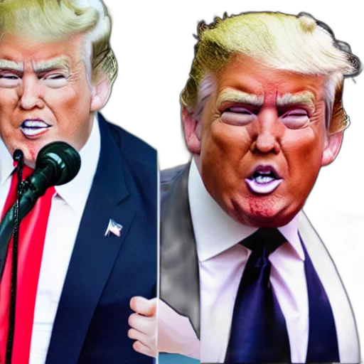 mask, photorealistic, 3d render, concept art, comic book art, trump, wearing, anime transparent PNG cut-out