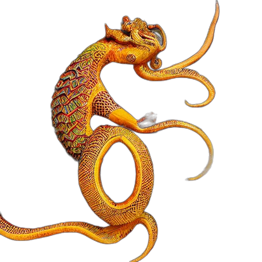 dragon, staff, creature, animal, 3d render, concept art, photorealistic, fantasy art transparent PNG cut-out