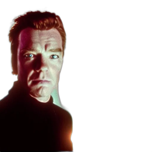 face, staff, robot, photorealistic, 3d render, comic book art, outer space, film transparent PNG cut-out