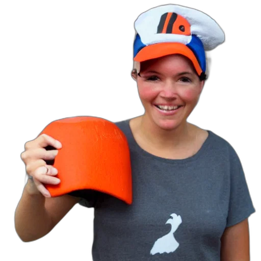 hat, chick, dressed, inmate transparent PNG cut-out