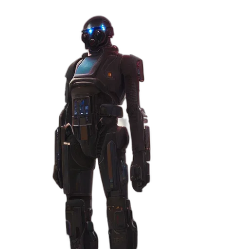 robot, staff, weapon, jacket transparent PNG cut-out
