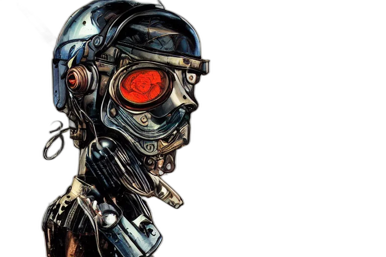 robot, cyberpunk, comic book art, concept art transparent PNG cut-out