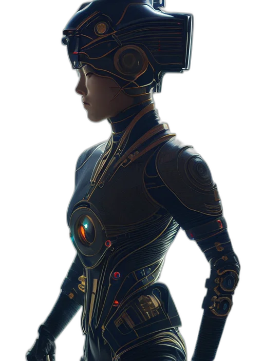 robot, crown, staff, dress transparent PNG cut-out