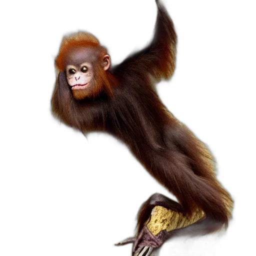 animal, creature, staff, hair, concept art, photorealistic, 3d render, fantasy art transparent PNG cut-out