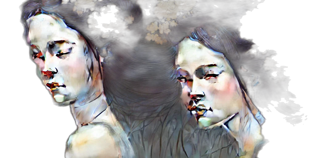face, mask, photorealistic, oil painting transparent PNG cut-out