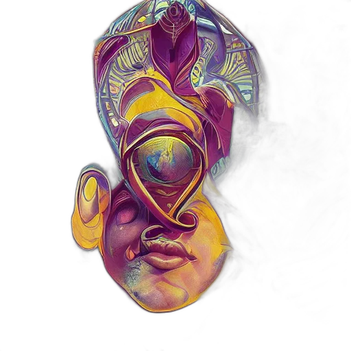 mask, face, crown, creature transparent PNG cut-out