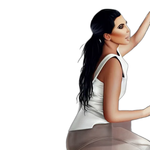 dress, photorealistic, 3d render, kim, kardashian, fixing, dishwasher, dirty transparent PNG cut-out