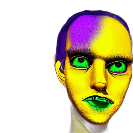 face, mask, robot, creature, 3d render, vaporwave, concept art, photorealistic transparent PNG cut-out