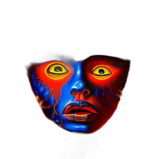 mask, face, jewelry, creature transparent PNG cut-out