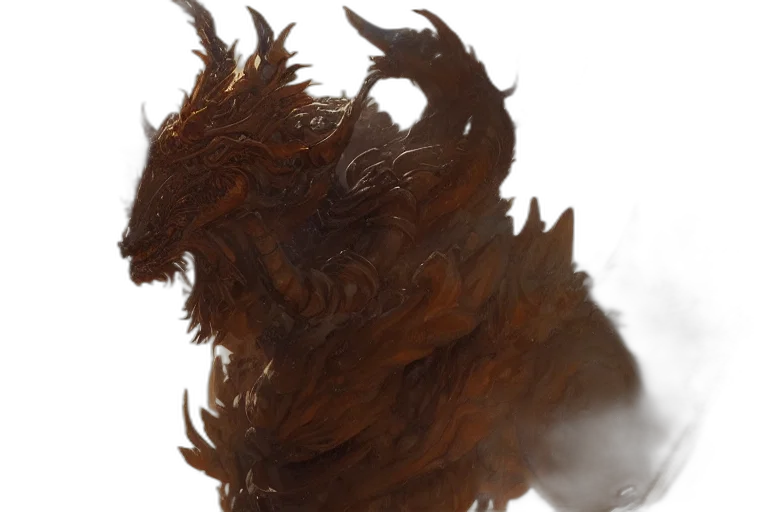 dragon, creature, hair, animal transparent PNG cut-out