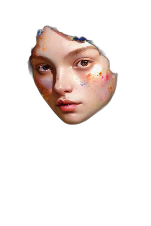 face, mask, crown, creature transparent PNG cut-out