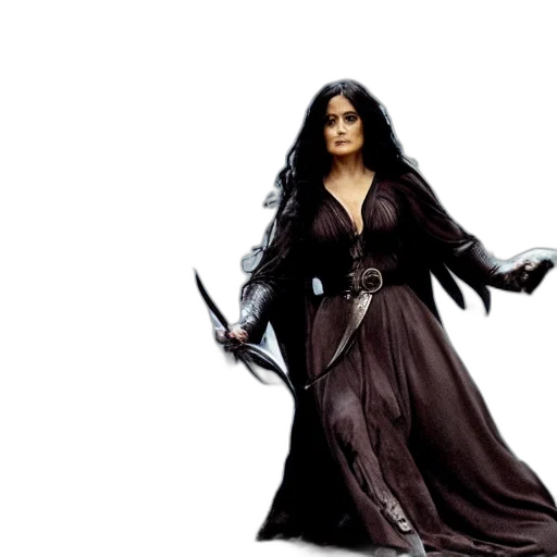 concept art, fantasy art, comic book art, dark, epic, photo, salma, hayek transparent PNG cut-out