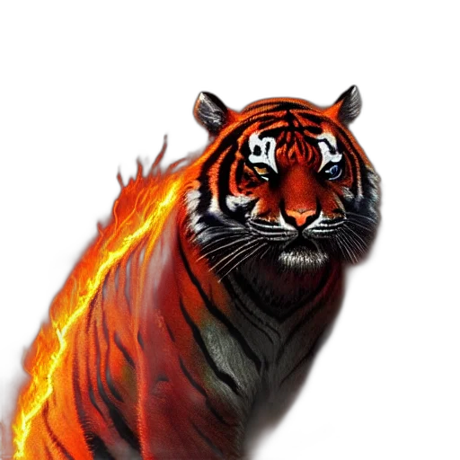 animal, creature, dragon, fantasy art, photorealistic, concept art, 3d render, fire transparent PNG cut-out