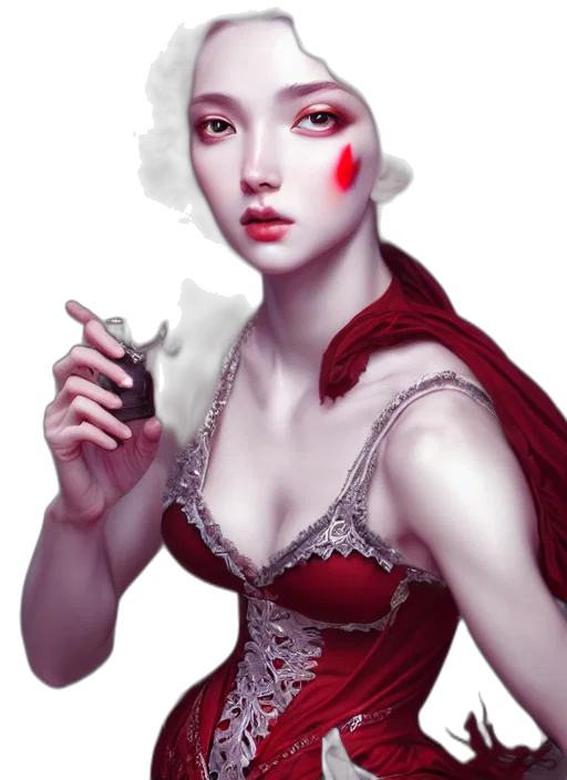 dress, face, jewelry, fantasy art transparent PNG cut-out
