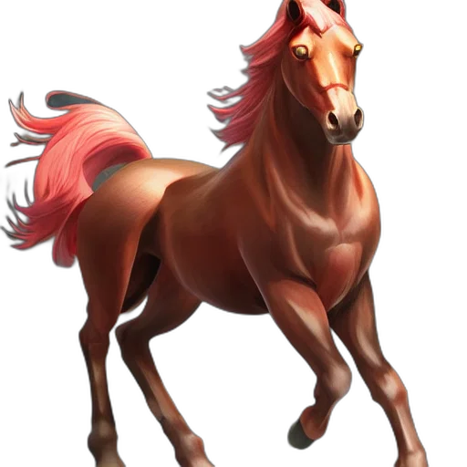 animal, creature, concept art, fantasy art, photorealistic, 3d render, stallion, trending transparent PNG cut-out
