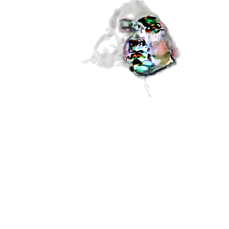 mask, face, crown, creature, pixel art, concept art, 3d render, vaporwave transparent PNG cut-out