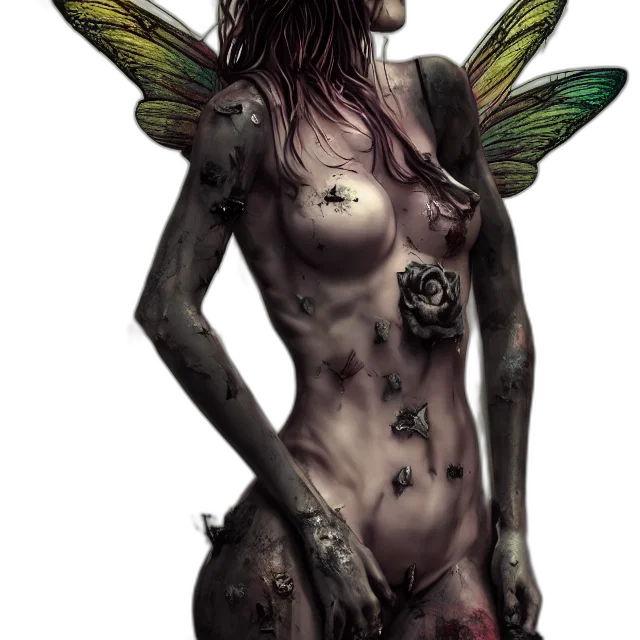 creature, fantasy art, concept art, photorealistic, comic book art, dark, full, body transparent PNG cut-out