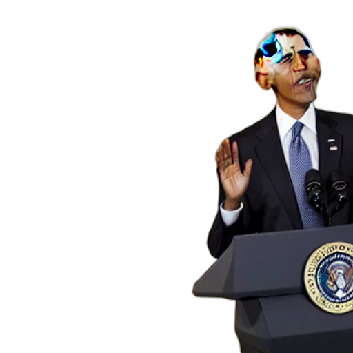 vaporwave, 3d render, outer space, barack transparent PNG cut-out