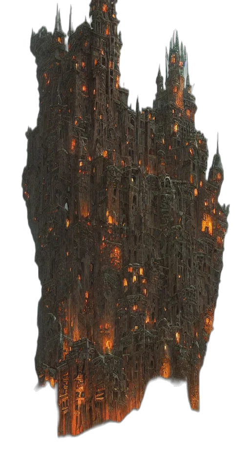 tree, crown, building, sword transparent PNG cut-out