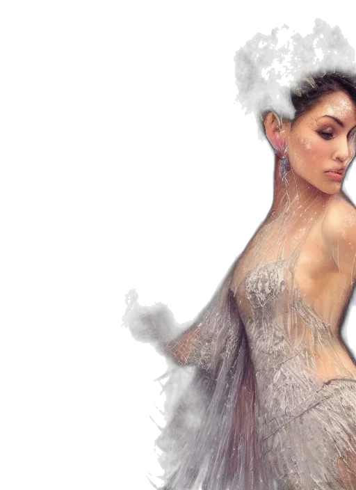 dress, photorealistic, fantasy art, oil painting transparent PNG cut-out