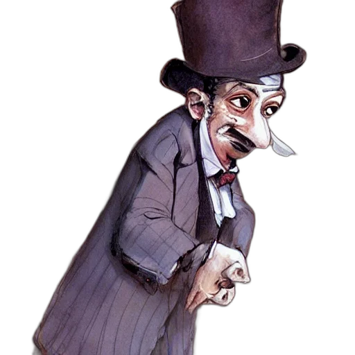 staff, mask, hat, face, concept art, cartoon, watercolor, comic book art transparent PNG cut-out