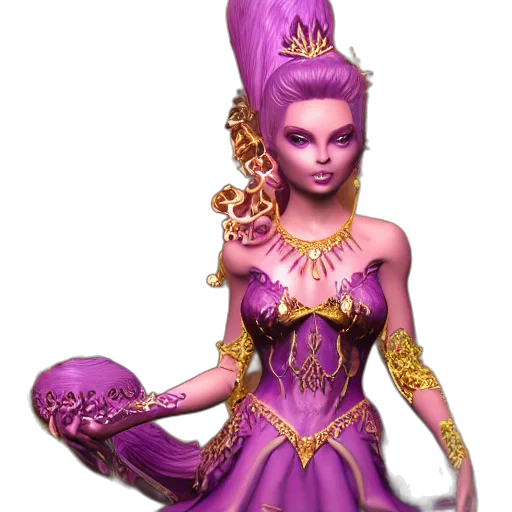 crown, dress, jewelry, staff, fantasy art, concept art, 3d render, photorealistic transparent PNG cut-out