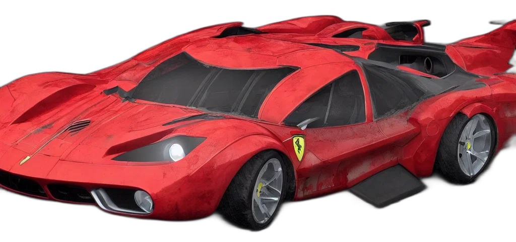 car, 3d render, concept art, photorealistic transparent PNG cut-out