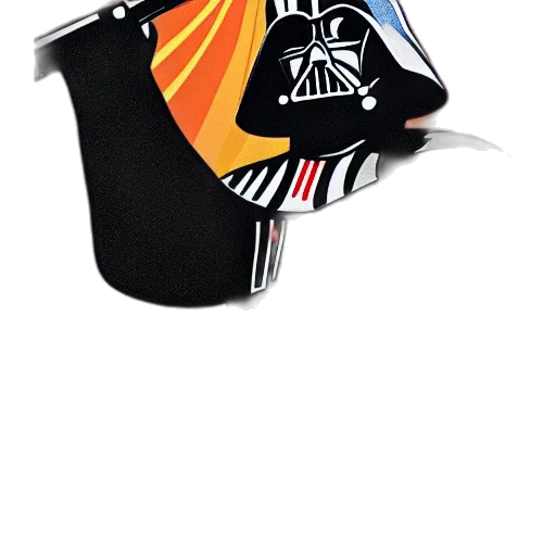 shoes, hat, mask, umbrella, 3d render, concept art, monochrome, darth transparent PNG cut-out