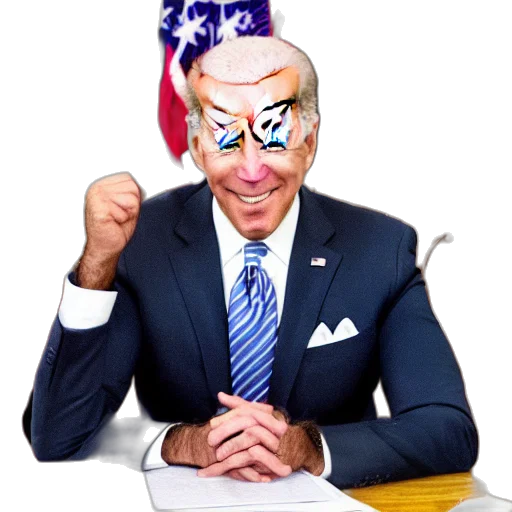 mask, face, creature, staff, hello, joe, biden, name transparent PNG cut-out
